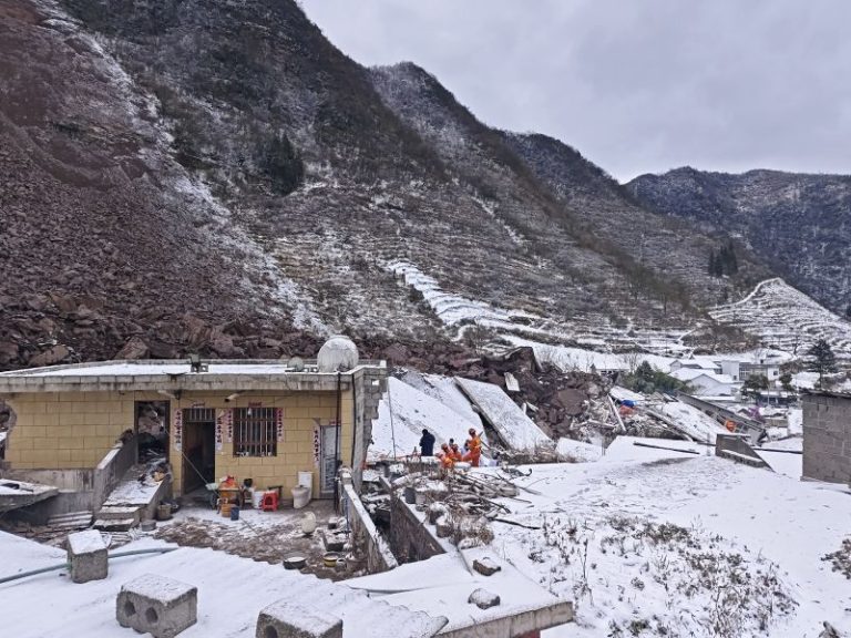 Death toll rises to 25 after landslide buries dozens in southwest China in freezing winter temperatures
