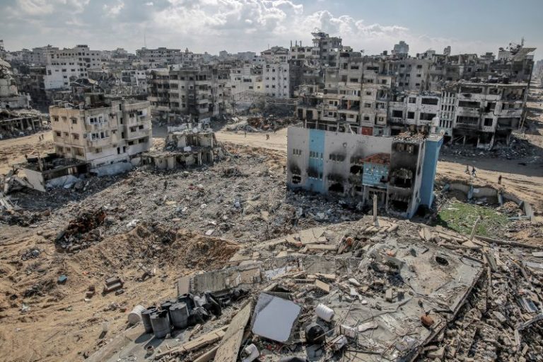 ‘We were walking in water, sand, mud’: Palestinian women describe terror of 12-mile escape on foot from Gaza City