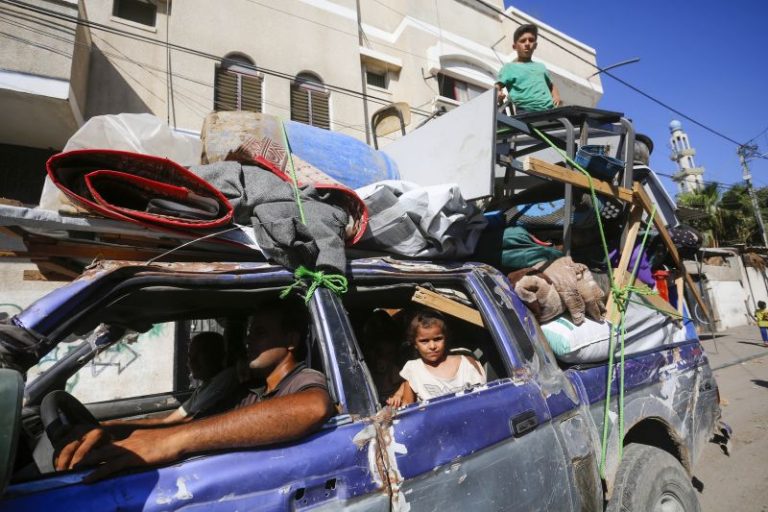 Thousands fleeing parts of southern Gaza after Israeli military reissues evacuation order