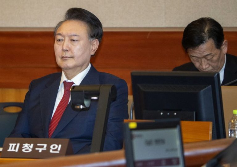 South Korea’s Yoon attends first trial hearing for insurrection