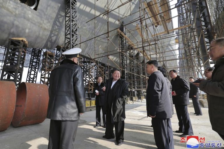 North Korea unveils what it says is a nuclear-powered submarine